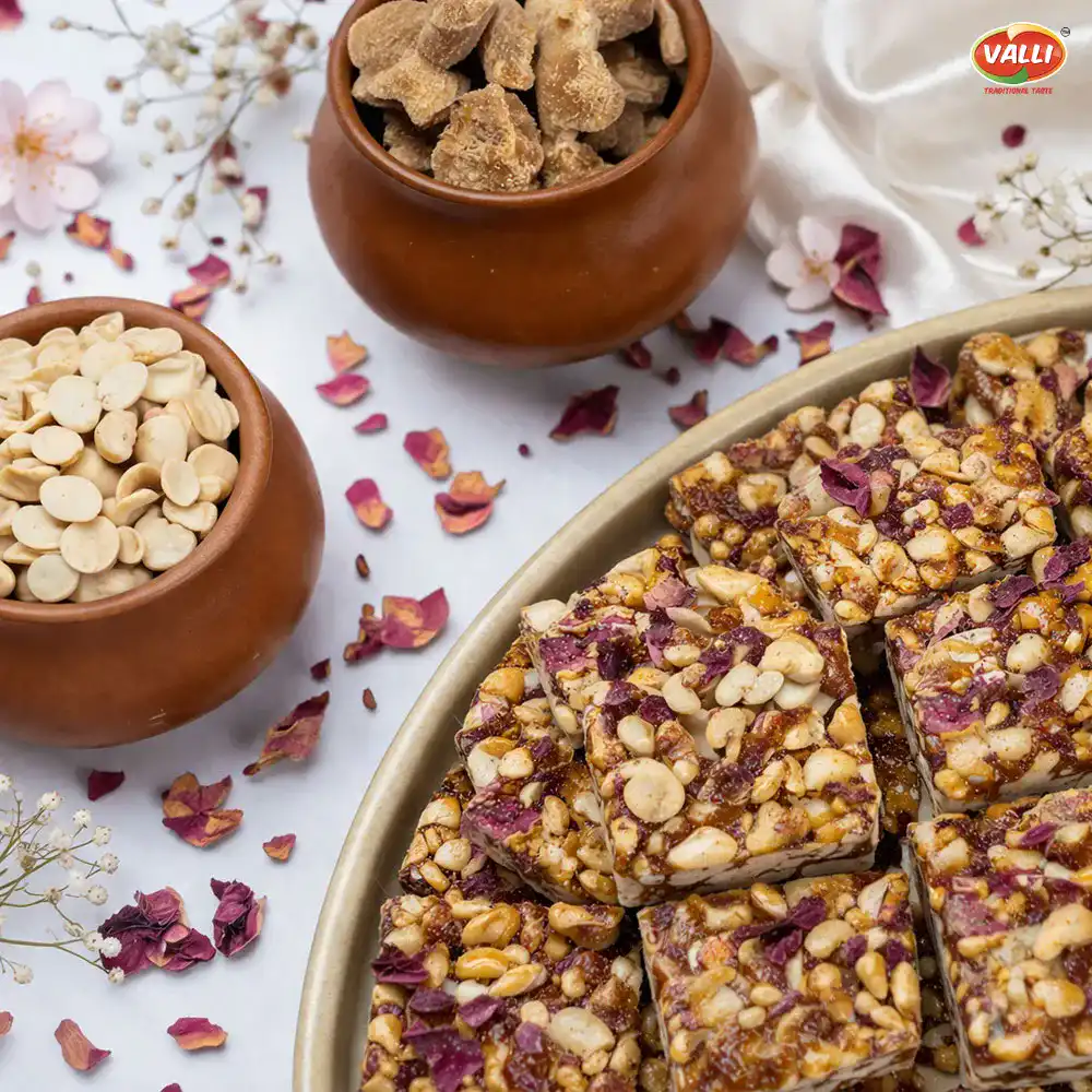 Rose Petals Peanut Chikki